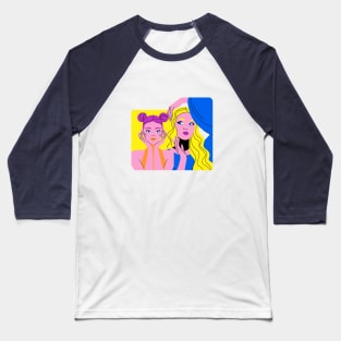 Pop Art Girl Baseball T-Shirt